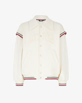 Bomber In Jersey Con Logo - OffWhite | GCDS