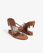 Morso Gcds Monogram Rafia Thong Sandals - Marrone | GCDS