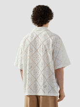 Broderie Anglaise Bowling Shirt - Bone | GCDS