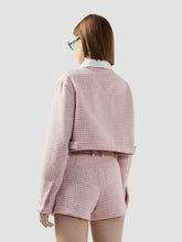 Tweed Pleated Mini Skirt - Baby Pink | GCDS