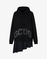 Lounge Logo Hoodie Mini Dress - Black | GCDS