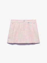 Tweed Pleated Mini Skirt - Baby Pink | GCDS