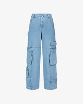 Denim Ultracargo Trousers - LightBlue | GCDS