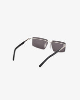 Occhiali da sole rettangolari GD0061 - Grigio Palladio Lucido | GCDS