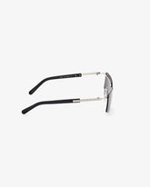 Occhiali da sole rettangolari GD0061 - Grigio Palladio Lucido | GCDS