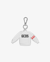 Logo Sweatshirt Keychain - White | GCDS