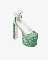 Crystal divine heels - Verde | GCDS