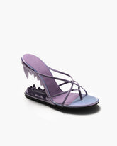 Morso Metallic Thong Sandals - Lilac | GCDS