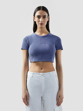 Stone Washed Lounge Logo Crop T-Shirt - ALL FULL PRICE | GCDS