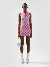 Band Logo Check Half Zip Mini Dress - ALL FULL PRICE | GCDS